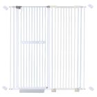 extra tall 150cm baby pet security gate metal safety guard tension pressure mounted for children dog kitten adjustable width range 129-135cm largest gap between bars 42mm model a41
