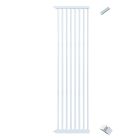 40cm wide extension panel kit for extra tall 150cm baby pet security gate metal safety guard tension pressure mounted for children dog kitten white