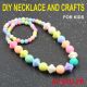 DIY Handmade Jewelry Necklace Crafts Decor Beads with string Mixed Color for Children Kids