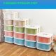 5 Drawer Storage Organizer Plastic Cabinet Cart with Caster Wheels