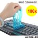 Magic Cleaning Gel Cleaner Putty Dust Dirt Slimy Muddy Remover Compound for Computer Laptop Notebook Keyboard 100pcs bundle