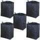 5pcs medium home storage bag fordable basket with handle waterproof clothes quilt organizer for moving house luggage model 75l