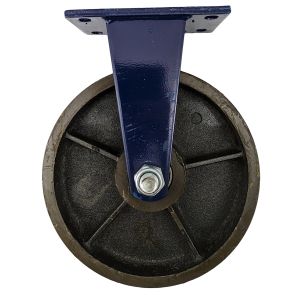 single 10 inch super heavy duty caster wheel industrial castor all metal heat resistant non swivel / fixed for flat ground and high temperature use 2000kg ea capacity 315mm high