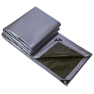 heavy duty tarp waterproof strong rain shed tarpaulin cover tent ground silver sheet 4*6m