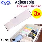 3x Plastic Retractable Adjustable Stretch Drawer Divider Storage Partition Board Organizer