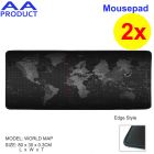 2x Extra Large /Fancy Mousepad Keyboard Pad Mouse Mat Desktop Game Laptop Computer World Map