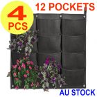 4pcs 12 Pocket Vertical Garden Wall Planter Hanging Planters Bag GREAT FOR HERBS