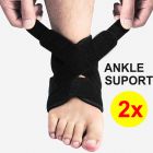 2x Ankle Foot Support Commpression Strap Pad Achilles Brace Gauard Protector for Gym Sport
