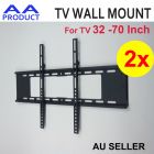 2x TV Wall Mount Bracket LCD LED Plasma Flat Slim 32 40 42 46 48 50 52 55 60 65 70" LG Sony