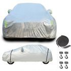 universal aluminium waterproof car cover from water heat dust sunlight auto rain cover with elastic strap&hook model 2m fit for small hatchback max 4.15x1.75x1.45m(lxwxh)