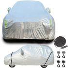 universal aluminium waterproof car cover from water heat dust sunlight auto rain cover with elastic strap&hook model yl fit for small suv max 4.85x1.9x1.85m(lxwxh)