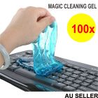 Magic Cleaning Gel Cleaner Putty Dust Dirt Slimy Muddy Remover Compound for Computer Laptop Notebook Keyboard 100pcs bundle