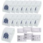 15x replacement dust bags for miele vacuum cleaner hyclean gn blue c1 c2 c3 s5 s8 s5210 s5211 s8310 with 3 set filters