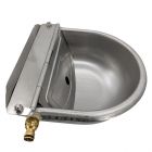 1x automatic water trough bowl stainless steel feeder auto fill drinking water for sheep horse dog chicken cow livestock with connector bsp 15mm or 1/2 in thread or 12mm snap-on