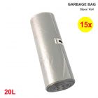 15 rolls of 20L garbage bags