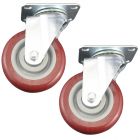 heavy duty plastic caster wheel solid hard plastic castor 4 inch swivel without lock brake 2pcs bundle