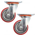 heavy duty industrial metal caster wheel 4inch 100mm castor swivel without brake 2pcs