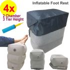 4x Inflatable Foot Rest Footrest Cushion Pillow for Flight Travel Car TrainPortable Pad Kids