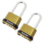 combination padlock key code password protected key brass stainless steel security outdoor heavy duty anti rust 2pcs