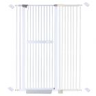 extra tall 150cm baby pet security gate metal safety guard tension pressure mounted for children dog kitten adjustable width range 108-114cm largest gap between bars 42mm model a3