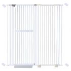 extra tall 150cm baby pet security gate metal safety guard tension pressure mounted for children dog kitten adjustable width range 129-135cm largest gap between bars 42mm model a41