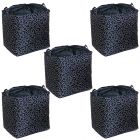 5pcs large home storage bag fordable basket with handle waterproof clothes quilt organizer for moving house luggage model 100l