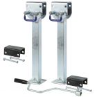 2pcs heavy duty jack stand 60-104cm height adjustable leg support 3.6 t stabilizer with drive nut 19mm for caravan canopy trailer