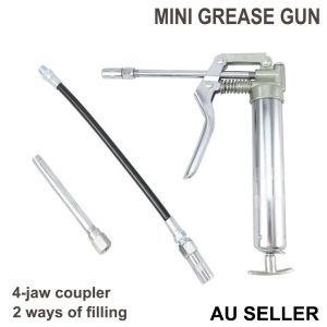 Mini Grease Gun Manual 3oz./ 120cc Hand Pistol Grip Flexible Extension Hose