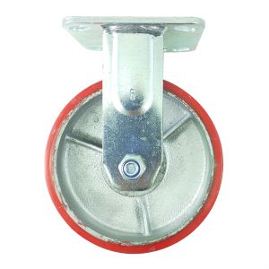 heavy duty metal caster wheel 6inch 150mm industrial castor fixed non-swivel