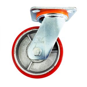 heavy duty metal caster wheel 5 inch 125mm industrial castor swivel-non-lock/brake left side view