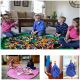 Large Portable Quick Storage Organizer Bag Play Mat Rug for Toys Lego, blocks Mess Cleanup Blue