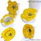 Universal Colorful Bathroom Toilet Seat Cover Lid Metal Hinges Orange Mouse