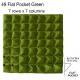 49-Pocket Flat Hanging Vertical Wall Garden Planter Mount Felt Pouch Grow Bag for Plant Flower Green