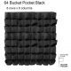 64-Pocket Bucket Hanging Vertical Wall Garden Planter Mount Felt Pouch Grow Bag Pot Holder for Flower Black