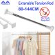 Adjustable Tension Rods Extendable Stainless Steel Seamless Rack Shower Window Curtain Closet Rod Bathroom Hanging Rod 85-144cm