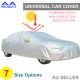Universal Aluminium Waterproof Car Cover Rain/UV/Dust Resistant Auto Cover Many Sizes