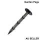 Garden Yard Landscaping Plastic Round Head Weed Securing Peg Edge Nails Black 16cm Height