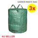 3x 270L Large Garden Waste Bag Leaf Rubbish Plant Grass Sack Reusable Carry Pack