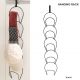 1x Chain Hook Hanging Loop Storage Rack Set for Ties Hat Belt Accessories Detachable Black