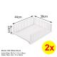 2x Stackable Storage Basket Tray Bin Organiser for Closet Cabinet Kitchen Food Shelves WS