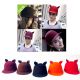 Women's equestrian cap devil hat cap small fedoras Cashmere hat wool hat Black					