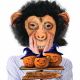 Chimp Monkey Ape Mask Halloween Costume Cosplay Fancy Animal