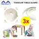 3xToddler Baby Safety Soft Foam Table Guard Edge Corner Cushion Protector White