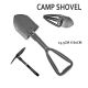 Large Military Folding Shovel Survival Spade Emergency Garden Camping Outdoor Tool black