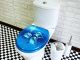 Universal Colorful Bathroom Toilet Seat Cover Lid Metal Hinges Ocean Dolphin blue color