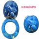 Universal Colorful Bathroom Toilet Seat Cover Lid Metal Hinges Blue Dolphin Fish