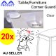 20 pcs Table Corner Guard Protector Desk Furniture Baby Proof Safety Softener Clear Ball Shape
