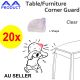 20 pcs Table Corner Guard Protector Desk Furniture Baby Proof Safety Softener Clear L Shape
