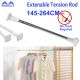 Adjustable Tension Rods Extendable Telescopic Stick Stainless Steel Rack Shower Window Curtain Closet Bathroom 145-264cm