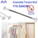 Adjustable Tension Rods Extendable Telescopic Stick Stainless Steel Rack Shower Window Curtain Closet Bathroom 175-324cm